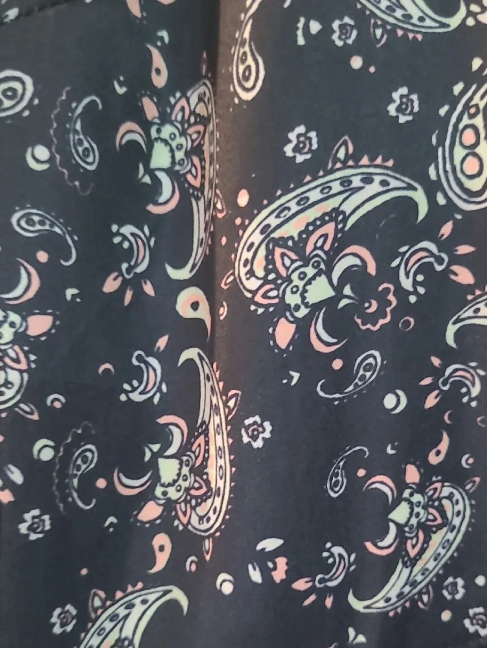 Free People Black Long-Sleeve Paisley & Floral V-Neck Dress with Blush Accents